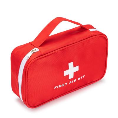 China Durable Portable Red First Aid Kit Bags Empty Emergency Medical Pouch First Aid Bag Red Bag for Car Travel Home Camping Hiking Outdoor for sale