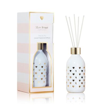 China Reed Diffuser Lavender Fragrance Reed Diffuser Viable Black Rattan Fragrance Oil Sensitive QSJJ-007 Essential Oil Gift Set Home Diffuser for sale