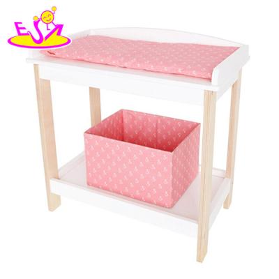 China Bring Merry To Hot Selling Children To Pretend Play Doll Furniture Wooden Doll Bunk Bed With Storage Box W06B035 for sale