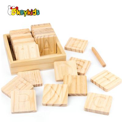 China For 2021 Children Educational Toys Kids Groove Practice Board Wooden Letter Hands Practicing Skill Writing Practice Board W12E107 for sale