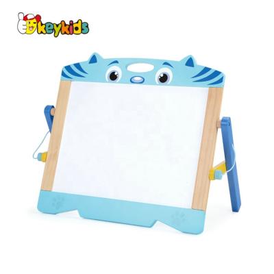 China 2019 New Hottest Kids Educational Game Magnetic Wooden Desktop Drawing Board With Stand W12B119 for sale