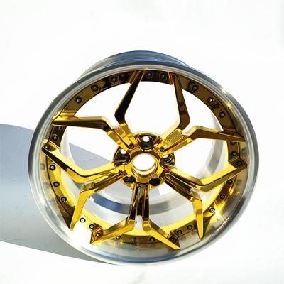 China 6061-T6 Aluminum Alloy Customized Monoblock Luxury 2 Piece 3 Piece 19 Inch Forged Alloy Wheels For High End Forged Wheels Racing Cars for sale