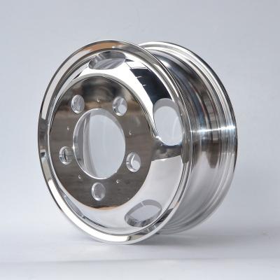 China Aluminum Alloy 16x5.5inch Truck Wheel 5 Stud Standard Both Polish CB 130 Sides PCD170 Trailer Wheel And Rim for sale