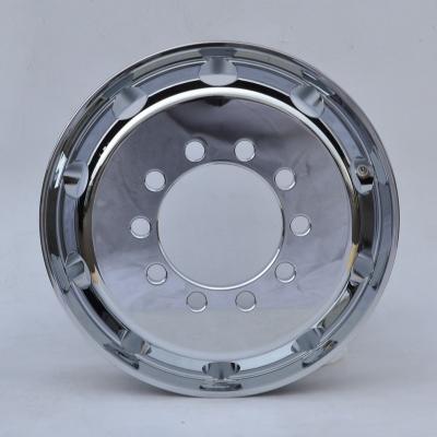 China ALLOY 19.5 x 7.5 8 FORGED ALUMINUM ALLOY WHEEL ON 275MM REAR POLISHED TRAILER WHEEL 8 ON 275MM REAR POLISHED TRAILER WHEEL AND RIM for sale