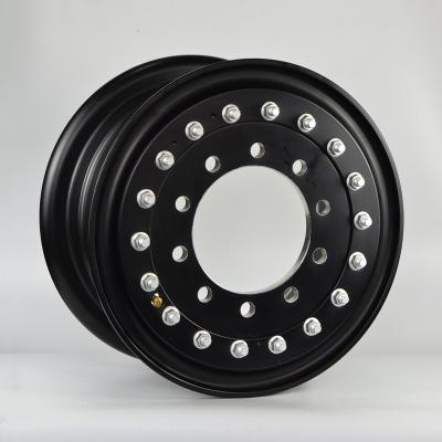 China Special Trucks Aluminum Alloy Rims For Special Truck 20 Inch Black Painting Wheels for sale