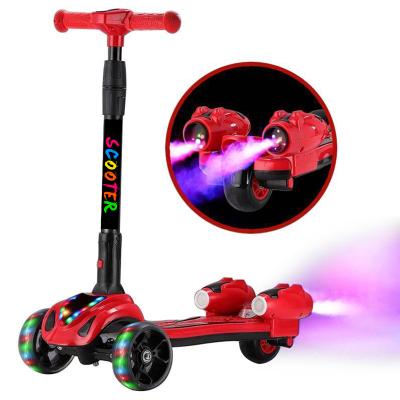 China Kids Toys 2021 Hot Sale Custom Logo Adjustable Size 3 Wheels Kids Kick Scooters Foldable Throw Toddler Scooter For Kids for sale