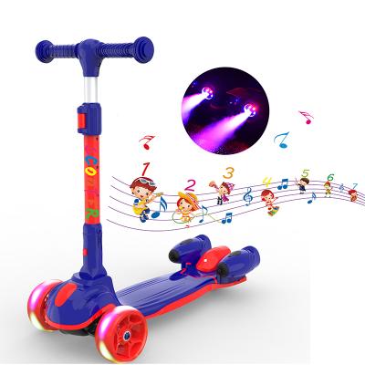 China 2021 High Quality Kids Toys CE Patent Jet 3 Wheels Kids Kick Scooters Foldable Adjust Height Electric Scooter For Child for sale