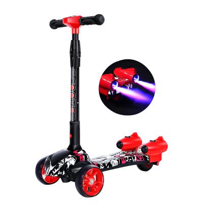 China Cheap Kids Toys 2021 Hot Selling Custom Color Widen Platform Led Light Children Kick Scooter Kids Foldable Scooters for sale