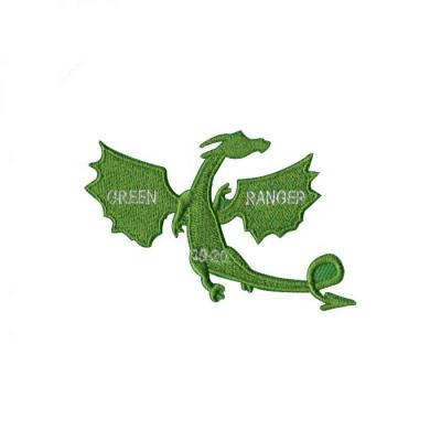 China Dragon In Green Embroidery Creative Viable Design Custom Iron Patches For Garment for sale