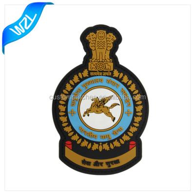 China Custom Tactical 3D Soft Rubber Indian Hook And Loop PVC Patch for sale