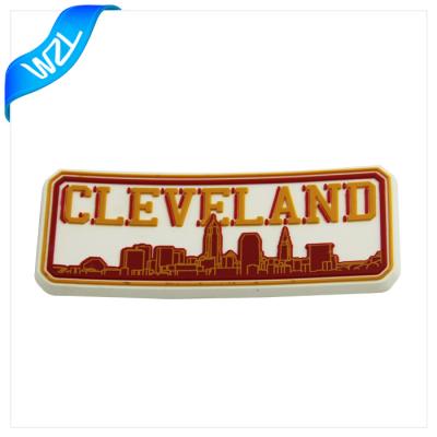 China custom 3D pvc patch label with 3D hook and loop logo for sale