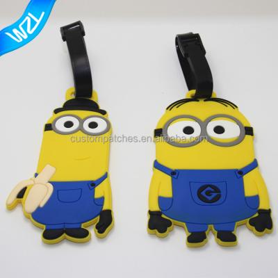 China Custom Minions 3D 3D Sets PVC Label Luggage Tags for sale