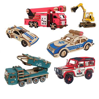 China Cartoon Toy Children Teens Wooden Model Kits Puzzle Mechanical Wooden 3D Puzzles Toys for sale