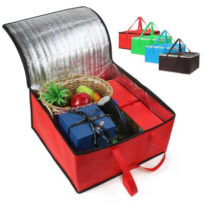 China Waterproof Insulation Waterproof Folding Picnic Portable Ice Pack Food Insulated Thermal Pizza Delivery Cooler Bag for sale