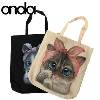 China Eco friendly and economical wholesale custom printed eco cotton canvas shopping tote bags with custom printed logo for sale