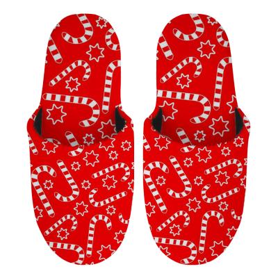 China 2022 Fashion Trend Merry Christmas Design Shoes Flat Slippers Christmas Slippers Red Fur Sandals Sublimation Printing Xmas Masks Wholesale&Dropship for sale