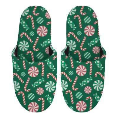 China 2022 Fashion Trend Merry Christmas Design Shoes Slippers Flat Lollipop Magic Wand Print Christmas Masks MOQ 1 Dropship Wholesale Online Seller for sale