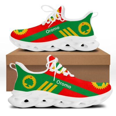 China Breathable/Comfortable/Lightweight Spring Blue Blade Shoes Oromo Flags Custom Your Own Design Logo Print Sneakers For Women And Men Blade Fashion Outdoor Shoe for sale