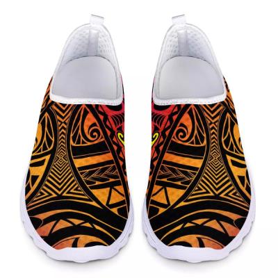 China New Arrivals Outdoor Walking 2021 Tribal Printing Casual Shoes For Women's Women's Sports Shoes MOQ 1 Platform Wholesale Sports Shoes for sale