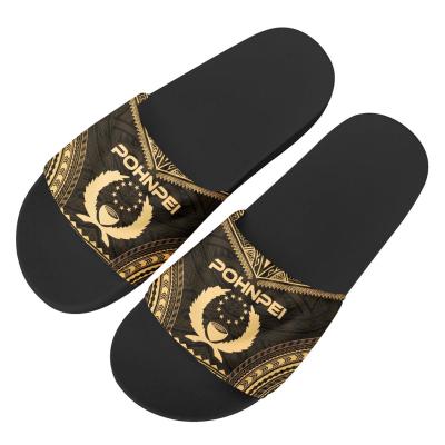 China Tribal Design Flip Flop Girl Hot Selling Flip Flops Manufacturers Wholesale Custom Fashion Trend High Quality Gold Pohnpei Flip Flops for sale