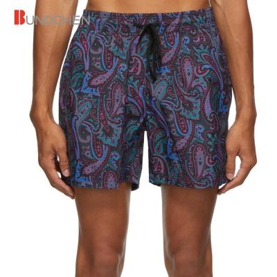 China New Print Windproof Luxury Men Boys Custom Design Your Own Swimwear Paisley Designer Swim Trunks Shorts for sale