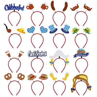 China Party Decration 2023 New Style Oktoberfest Headband Photo Props Party Decoration Supplies Beer Top Hat Shape Oktoberfest Headband Party Supplies for sale