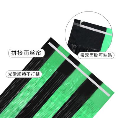 China Party Decration Newcomer St Patrick's Day Black And 1*2 Meter Foil Green Curtain For St Patrick's Day Birthday Party Decorations Supplies for sale