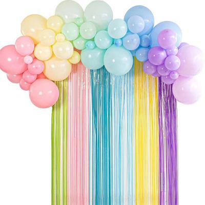 China Party Decration New Arrival 1*2 Meter Macaron Aluminum Fluorescent Curtain For Kids Birthday Baby Shower Party Background Wall Decoration Supplies for sale