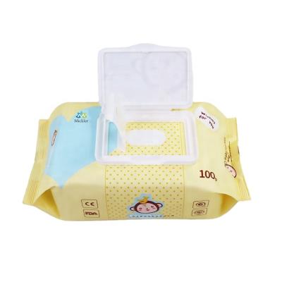 China Spunlace Eco-friendly Anti Bacterial Biodegradable Food Grade Nonwoven Baby Wipes For Food Grade Formulation for sale