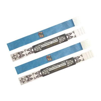 China Customized paper odm eco-friendly/disposable tyvek ID wristband waterproof personality inkjet logo eco-friendly as event ticket for sale