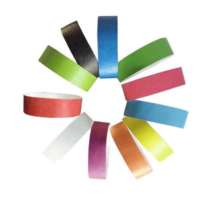 China Wholesale Printable High Quality Disposable Paper Tyvek Laser Printing Hot Sale Eco-Friendly/Waterproof Wristbands For Events for sale