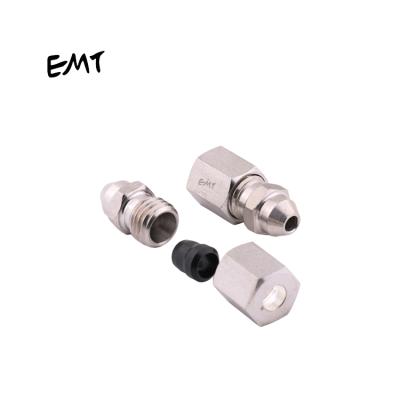 China Metric Union Ferrule Male Thread 304 Stainless Steel Straight Bite Type Connectors Pipe Solder Fittings for sale