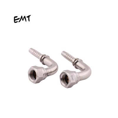 China Stainless Steel 304 Stainless Steel Metric Female 74 Degree 90 Degree Elbow Hydraulic Pipe Connector Fittings for sale