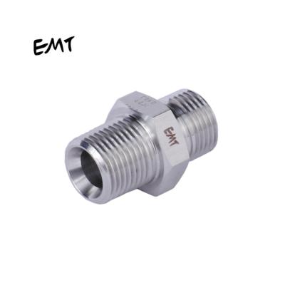 China SS304/SS316L/Carbon Steel Hydraulic Connector SS BSPP EMT Joint Male Seat Nipple Adapter for sale