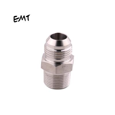 China Stainless Steel 304 EMT China Durable Stainless Steel Fittings JIC Male Thread Transition Straight Hydraulic Seal for sale