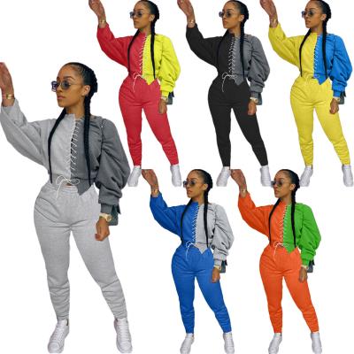 China QUICK DRY Two Piece Set Women Fashion Jogging Suits Clothing Wholesale Sportswear Women 2 Piece Sets for sale