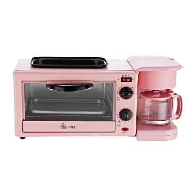 China Hotel Multi Function Breakfast Maker 3 In 1 Machine With Electric Toast Oven Coffee Pot Frying Pan TECH Power Timer Sales Rohs Mode for sale