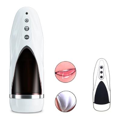 China Male Masturbator Cup Mode Automatic Masturbation 10 Rotation Penis Sucking Artificial Pussy Machine Vibrator Vagina Adult Sex Toys For Man for sale