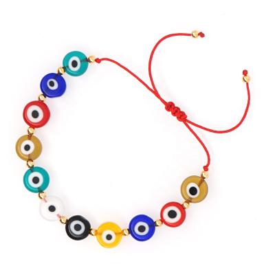 China YJ-MS918 Handmade Eye Macrame Glass Beaded Bracelet Wholesale Fashion Jewelry Trendy Glass Beaded Bracelets for sale