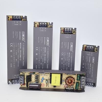 China LED Strip Light Factory sales fanless noiseless led driver dc12v 24v slim light power driver switching power supply for led lights for sale