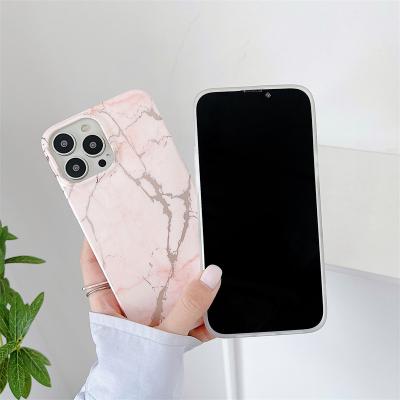 China Anti-fall Solid Color Bronzing Marble Gold Foil Mobile Phone Case For iphone 7/8/x/xr/xs/xsmax/11/12/13pro max for sale