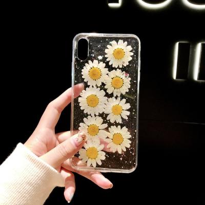 China Daisy Flower Style Transparent Clear Korean Cool Cell Phone Case For iPhone BIA183 Series For iPhone 6/7/8/x for sale