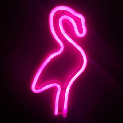 China Commercial Use Flamingo Neon Lamp Signs Led Wall Decor Neon Sign Wall Lights For Bedroom Kids Room Festival Party Home Lights for sale