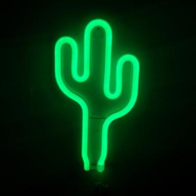 China Commercial Use Cactus Neon Light for Wall Decor Bedroom Neon Lights Neon Signs Green Cactus for Kids Bedroom Bar Christmas for sale