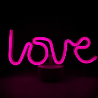 China Commercial Pink Light Sign Neon Signs Home Use Love Beer Bar Table Lamp,Room Lights Neon Window Glass Wall for sale