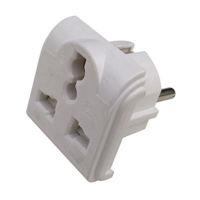 China (YK309) 16A Residential / General Purpose Plastic Adapter 2 Pin Plug To Universal Socket For Ukraine for sale