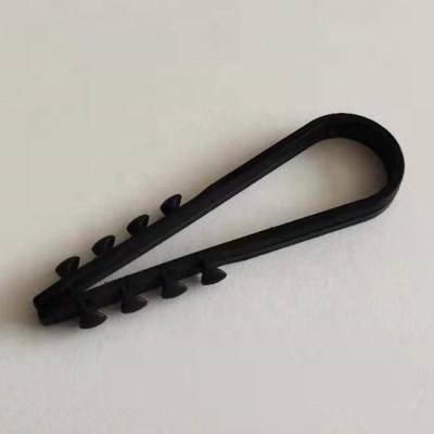 China YK-CC18-B 11--18mm Plastic Black Plastic Wall Cable Clamps for sale