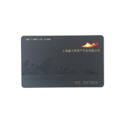 China Advertising Black PVC ID Card Customized Printed PVC Plastic Business Card With Company Logo for sale