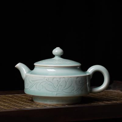 China Viable Exquisite Elegant Jade Pot Simple And Elegant Celadon Ice Racer Tea Sets With Teapot for sale