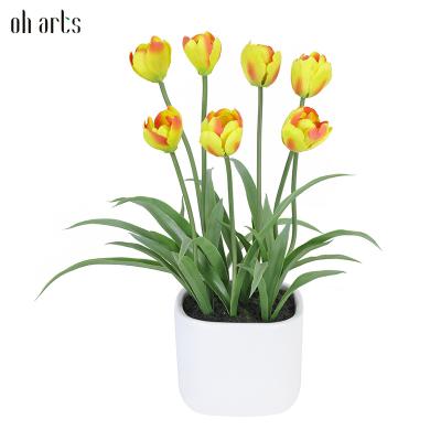 China Garden Decorative Hot Selling Fake Tulip Real Natural Touch Artificial Colored 16.5